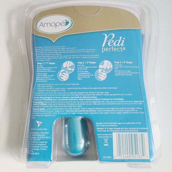 Amope Pedi Perfect Electronic Nail Care System With Refills NEW - Picture 4 of 6